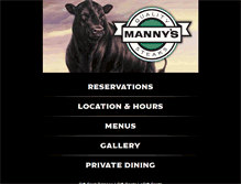 Tablet Screenshot of mannyssteakhouse.com